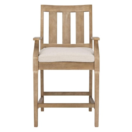 Safavieh 46.8 x 25.4 x 25.4 in. San Salvador Patio Bar Stools, Natural - Set of 2 CPT1020A-SET2